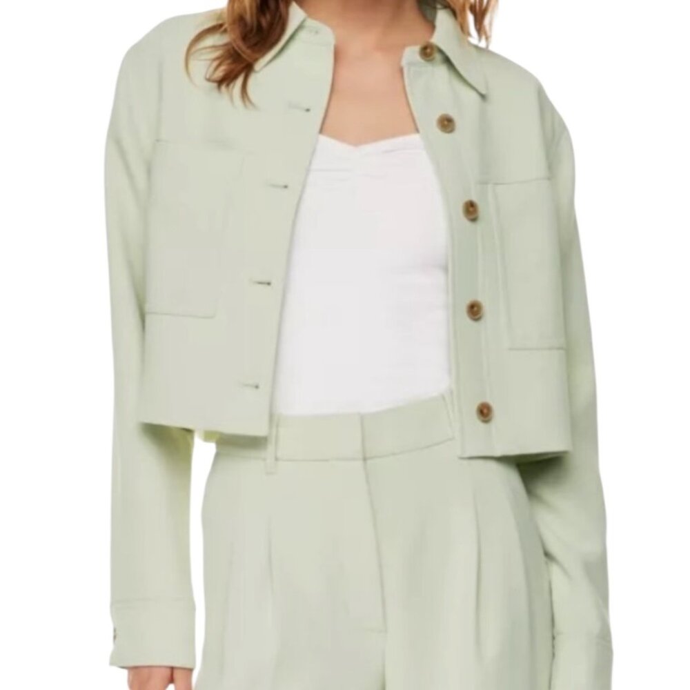 Artizia Wilfred Little Cropped Jacket Womens Size M Lined Boxy Work Minimalist